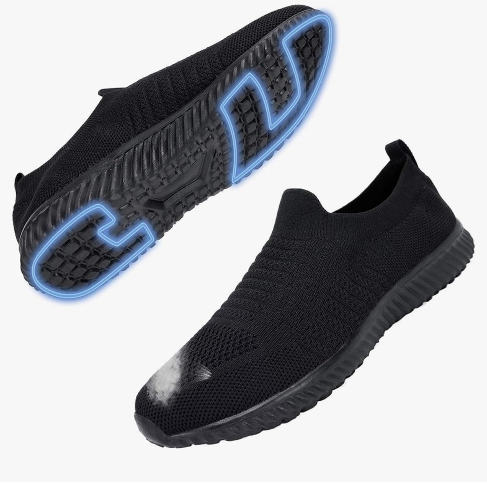 Akk Walking Shoes for Women - Slip on Memory Foam Lightweight Sneakers size 38